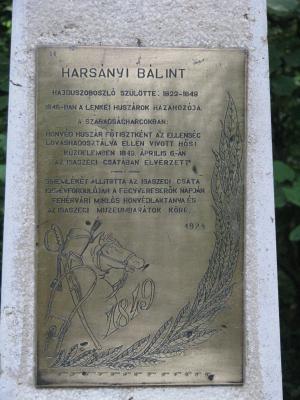 Harsányi Bálint sírköve